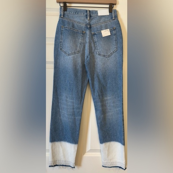 NWT Rails The Atwater Slouchy Straight Leg Crop Jean Blue Bleach Hem Size 23 - Picture 4 of 14